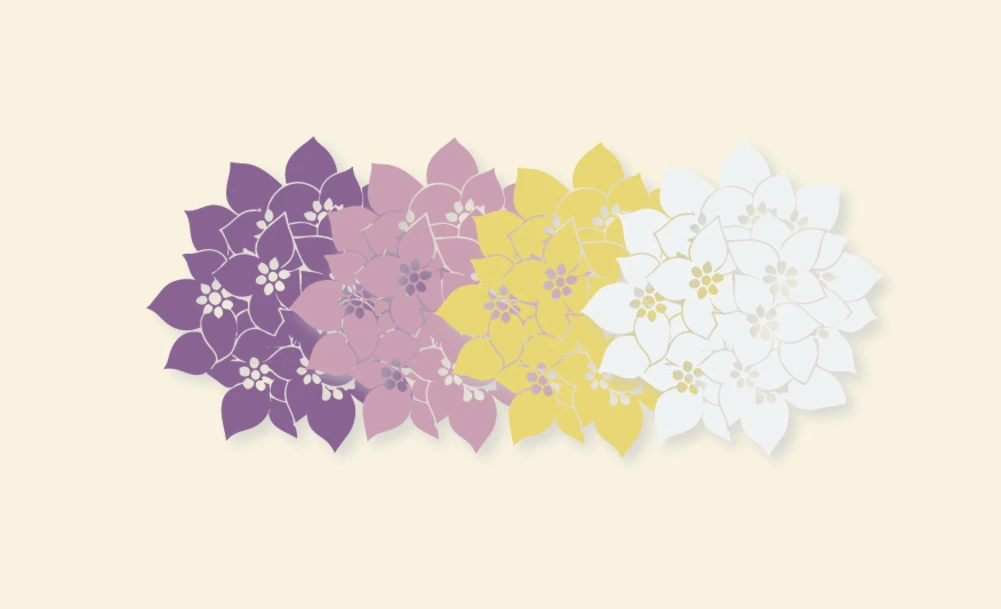 multicoloured flowers