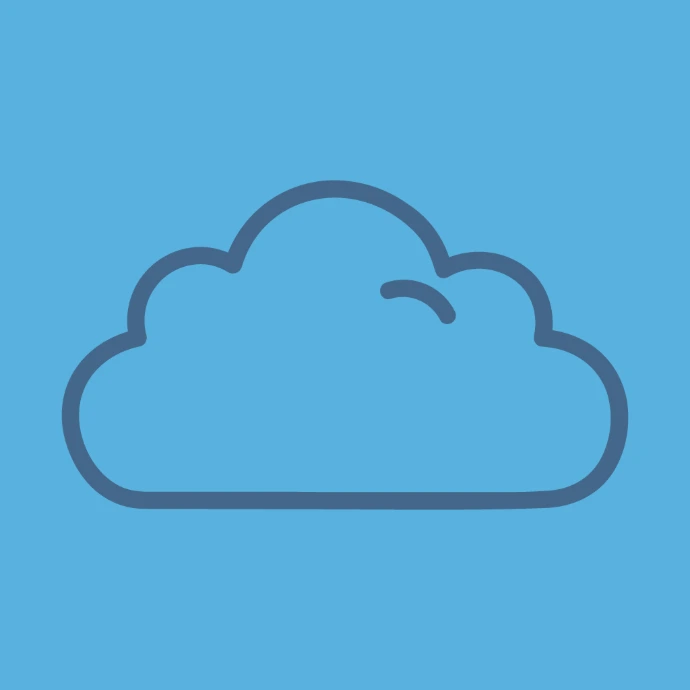 Cloud Nine colour palette icon - indigo and turquoise cloud symbol