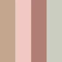 Cotton Tail colour palette - beige, hazelnut, pastel pink, and silver BioThane swatches