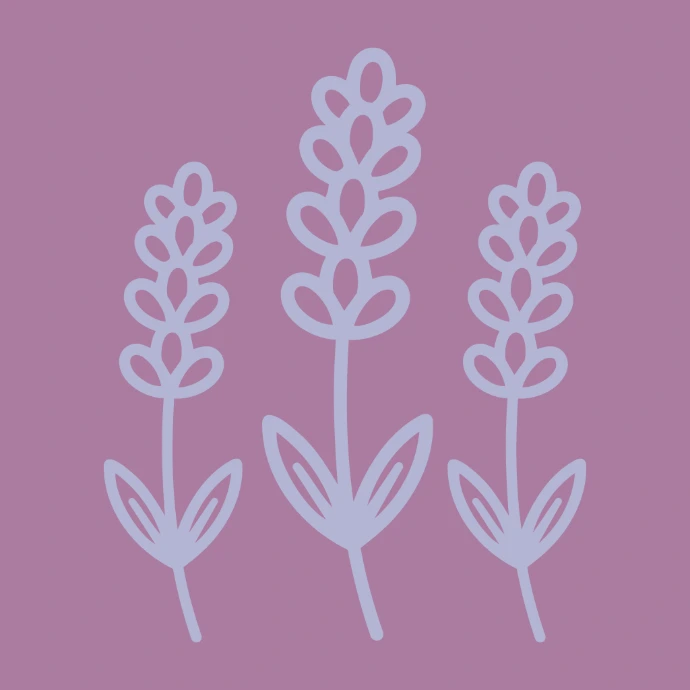 Lavender Dream colour palette icon - purple lavender flower symbol