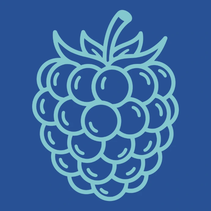 Blue Raspberry colour palette icon - electric blue raspberry symbol