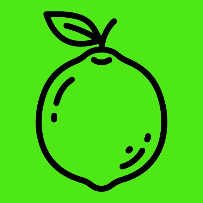 Electric Lime colour palette icon - bright green lime symbol