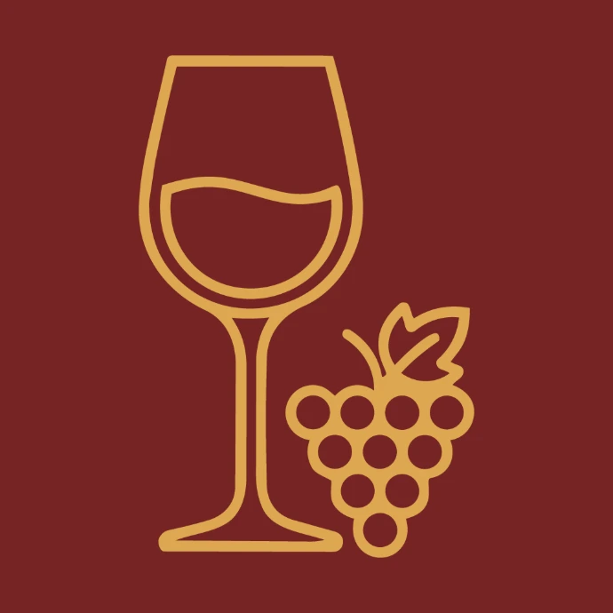 Porto colour palette icon - burgundy and aubergine wine symbol