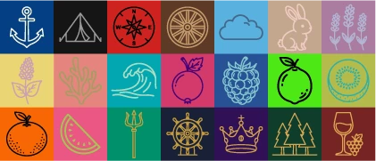 icons representing The Colour Collections by Ponies and Pups