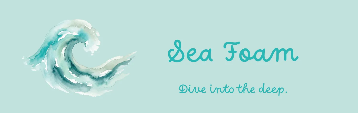 Watercolour wave illustration in seafoam green. Highlighting the Sea Foam collection of easy-clean BioThane collars and the Precision Rope Halter for horses.