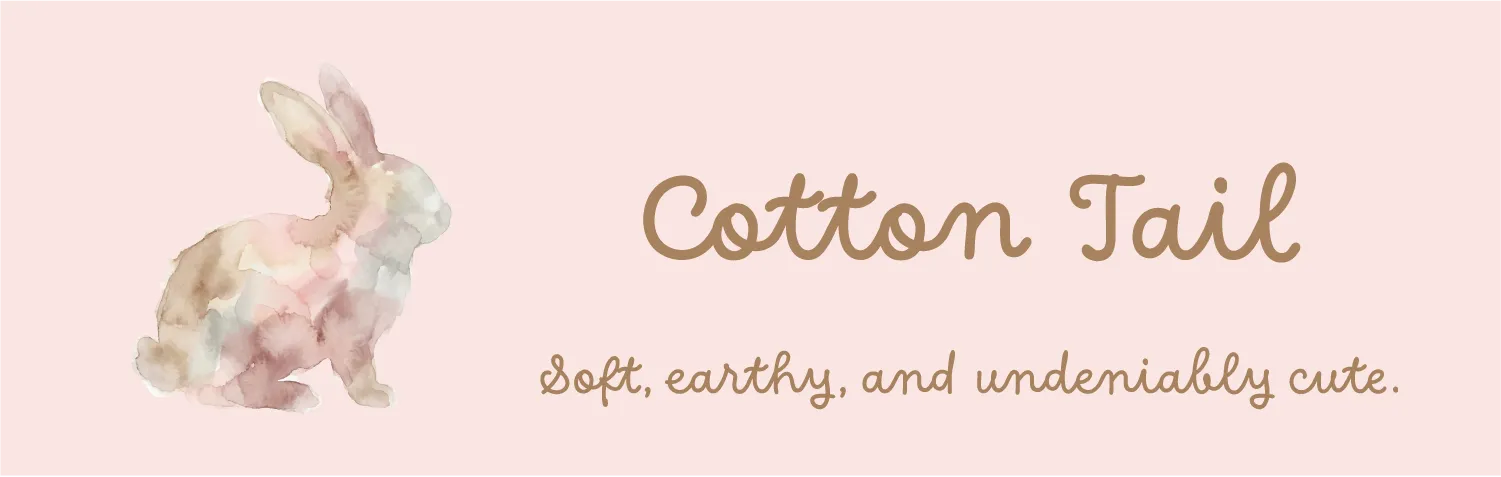 Soft pink watercolour rabbit illustration for the Cotton Tail palette. Ideal for nature-inspired custom dog collars and soft, earthy-toned equestrian accessories.