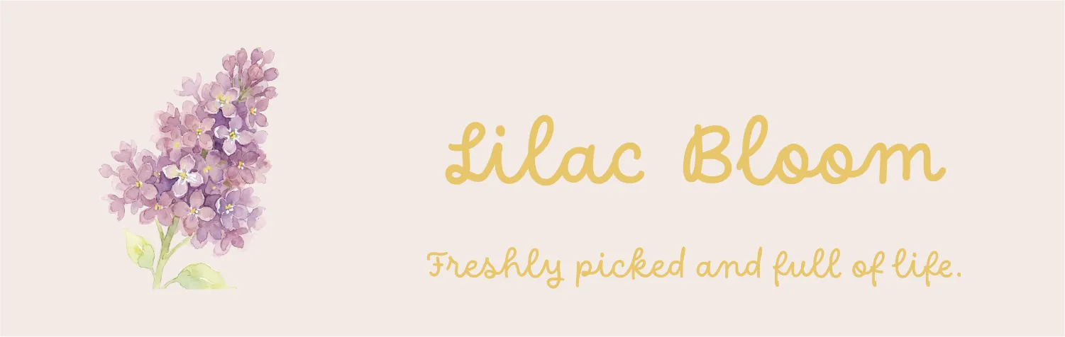 Fresh lilac flower watercolour illustration. A signature colour for waterproof dog collars and bespoke equestrian gear, including lilac BioThane reins and rope horse tack.