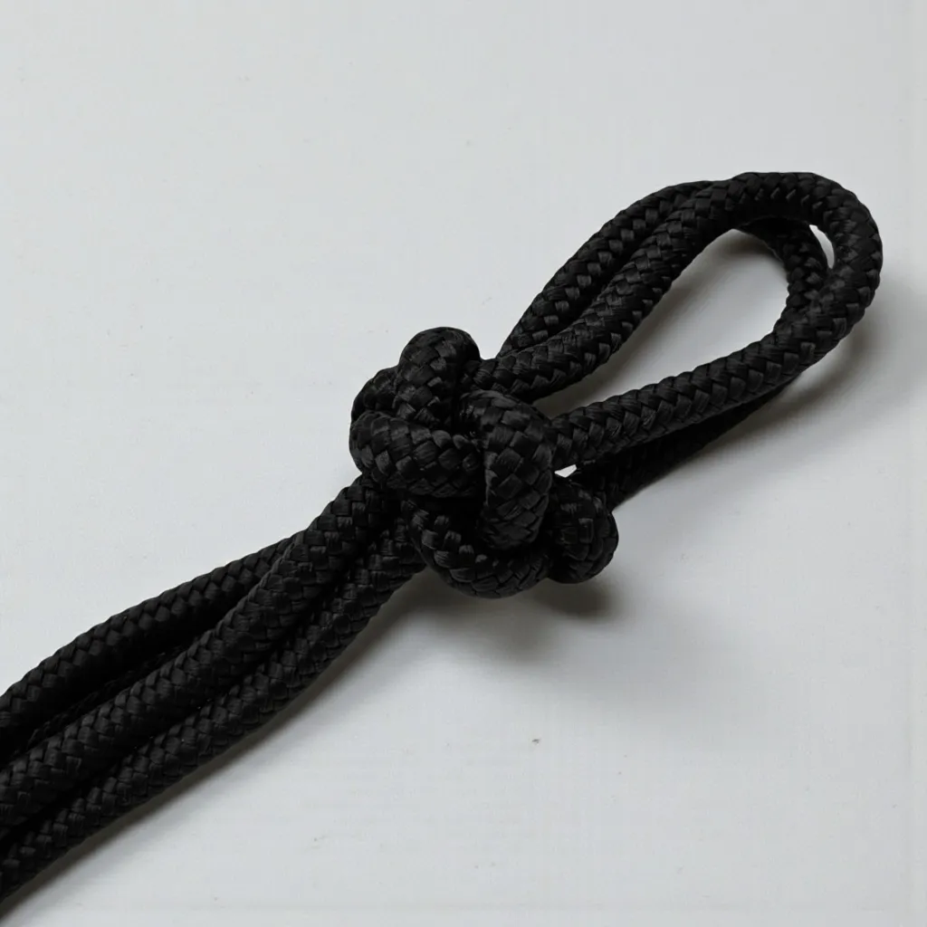 Fiador-knot-Rope-Halter-Basecamp-Black-detail