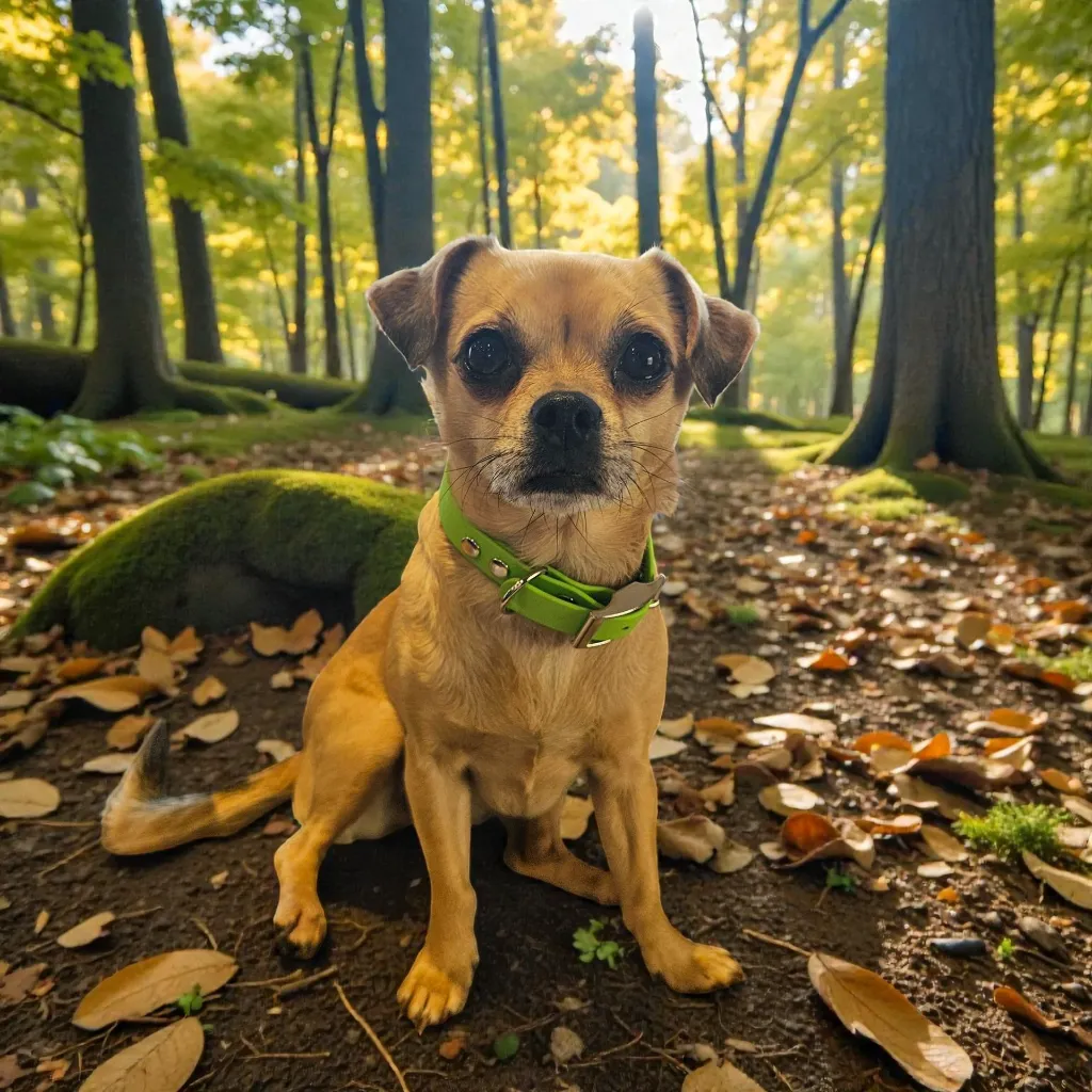 biothane-dog-collar-kiwi-zing-pale-green-front