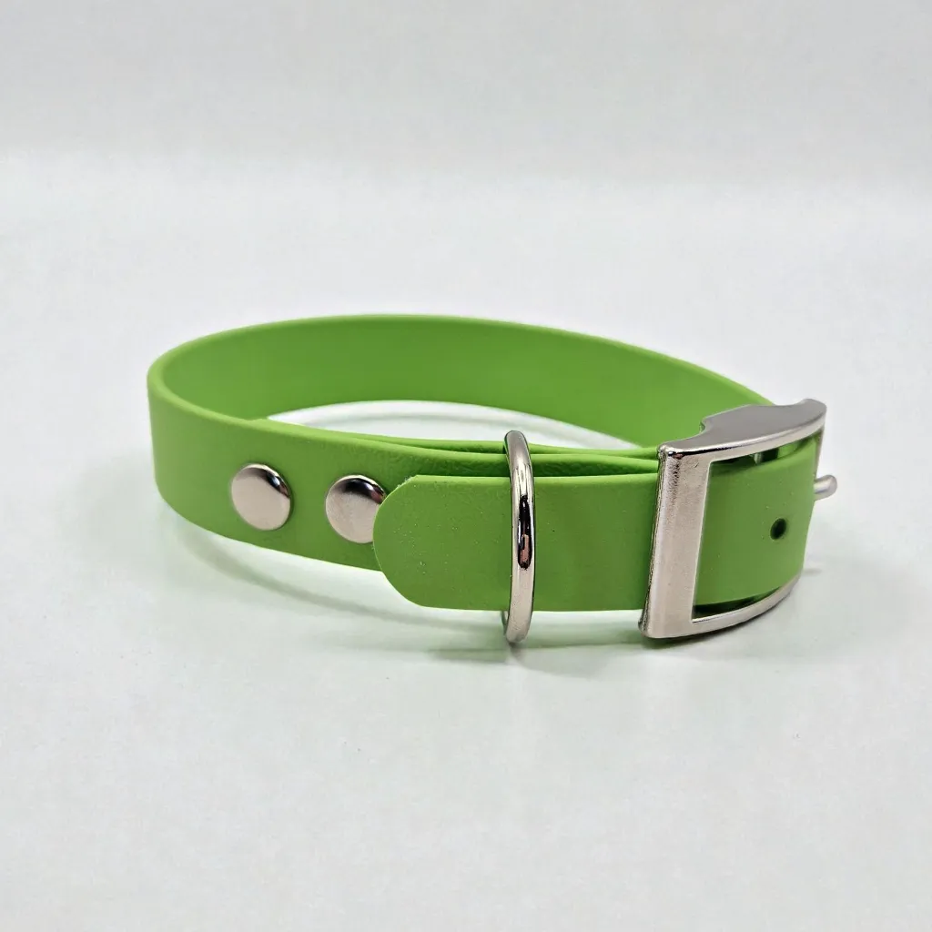 biothane-dog-collar-kiwi-zing-pale-green-front