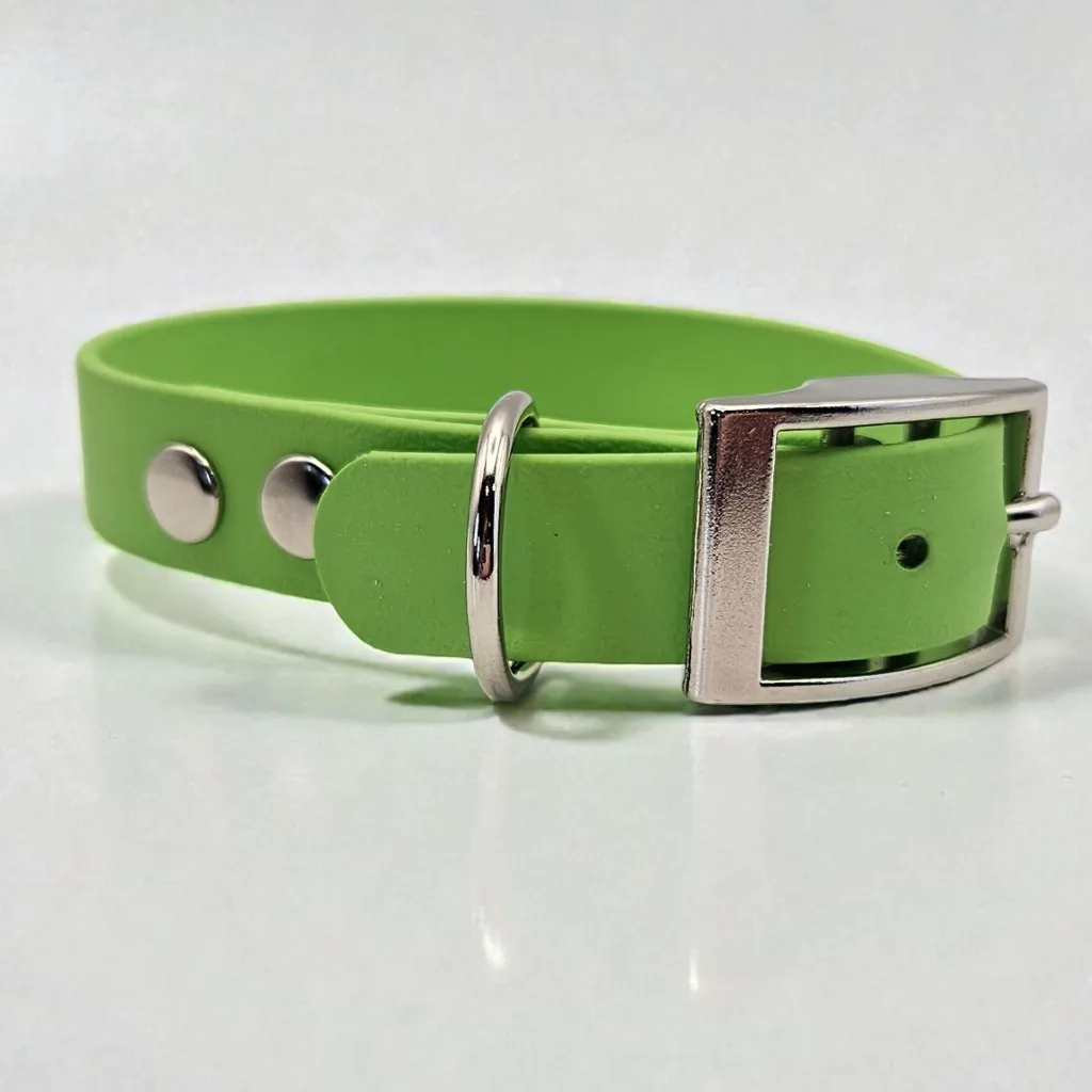 biothane-dog-collar-kiwi-zing-pale-green-front
