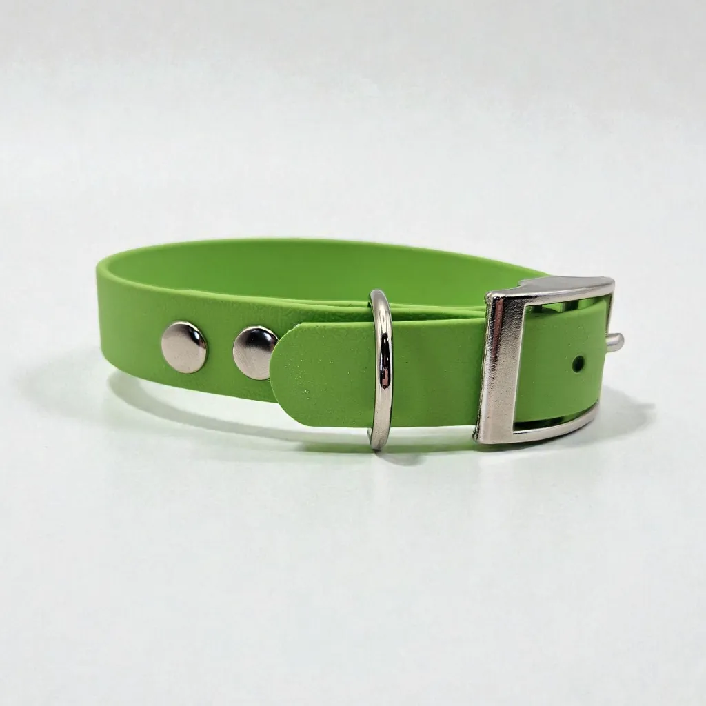 biothane-dog-collar-kiwi-zing-pale-green-front
